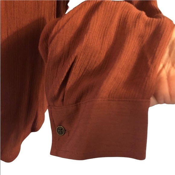 Draped Knot Front Button Top Shirt - Picture 7 of 12